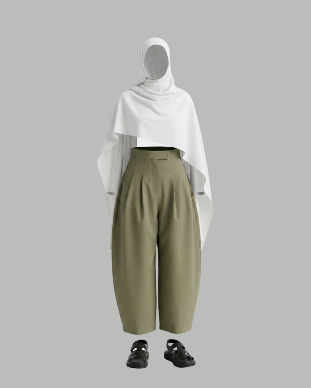 Cropped cape-NON see-through
