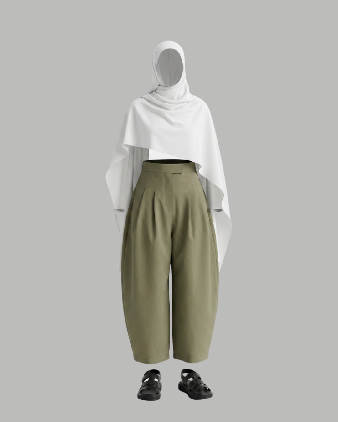 Cropped cape-NON see-through