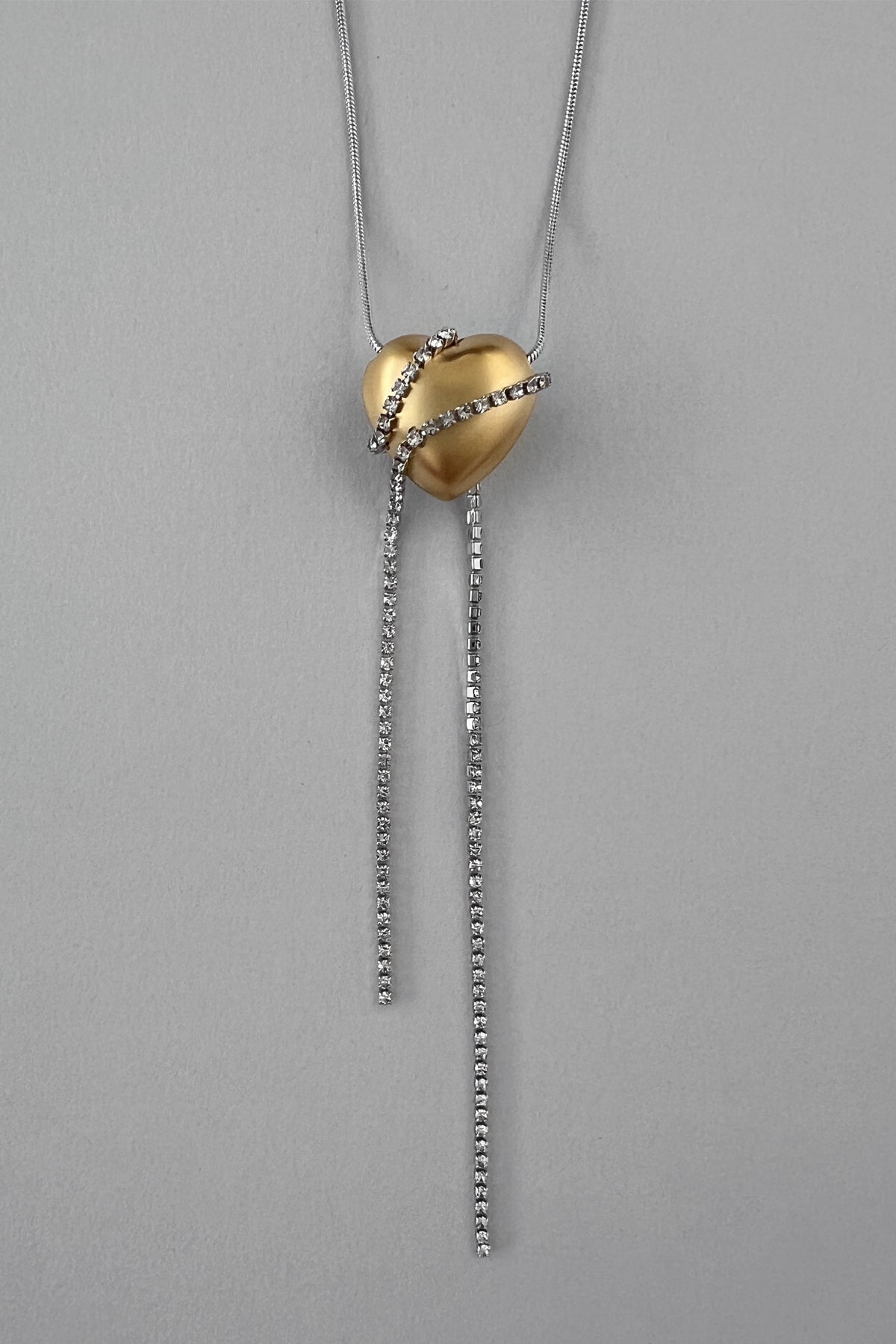 Heart crystal necklace