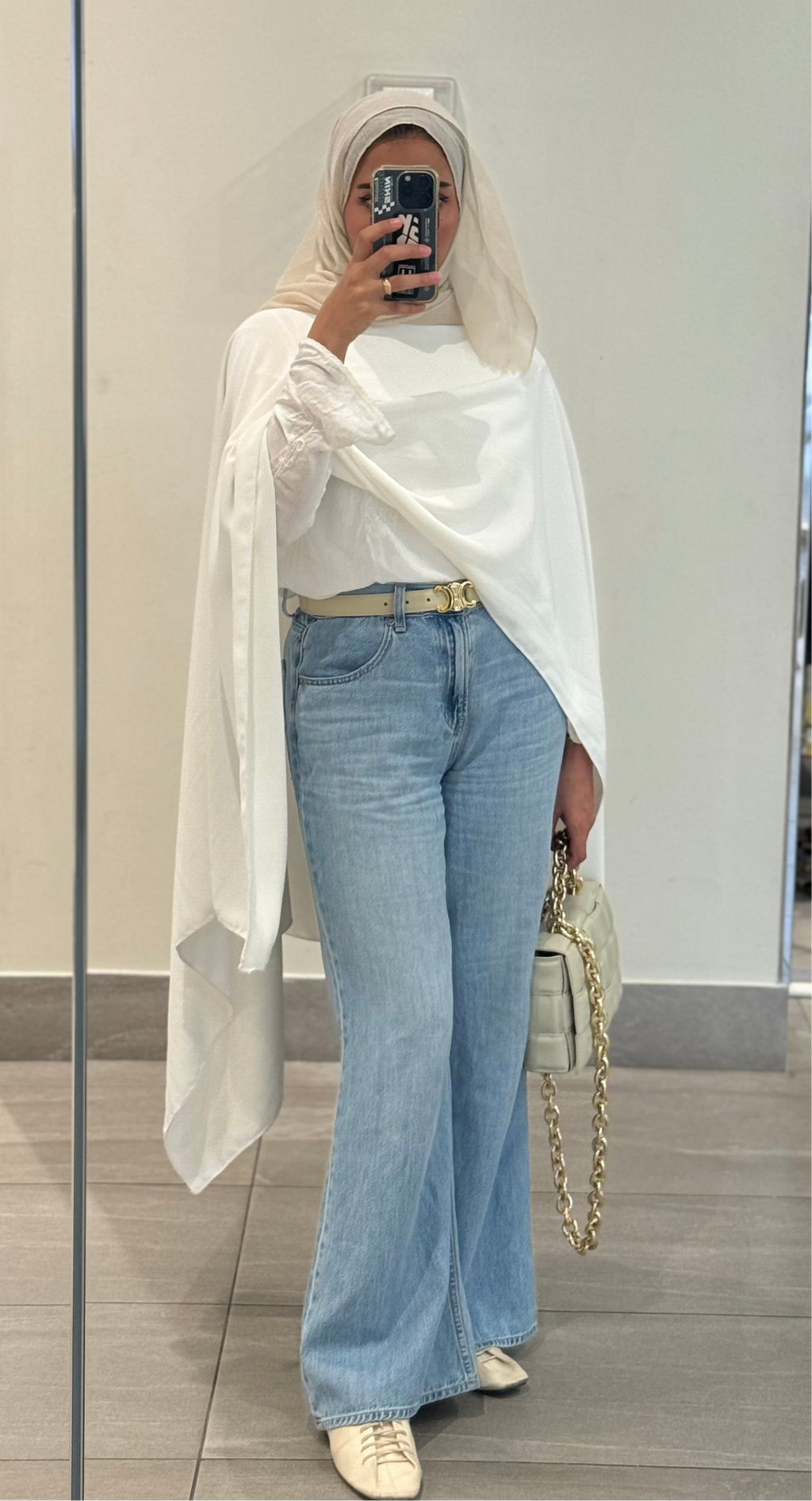 Cropped cape-NON see-through