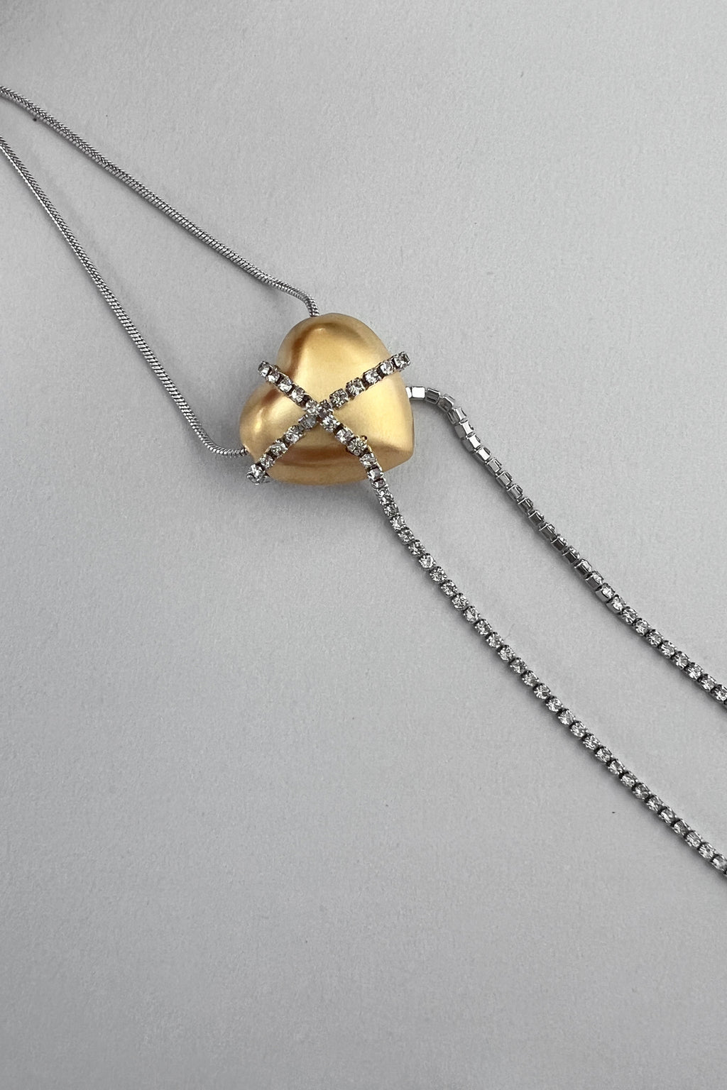 Heart crystal necklace