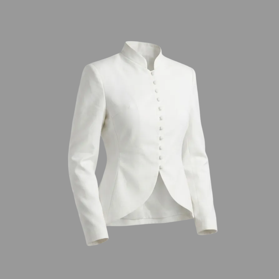 White buttons blazer