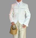 White buttons blazer