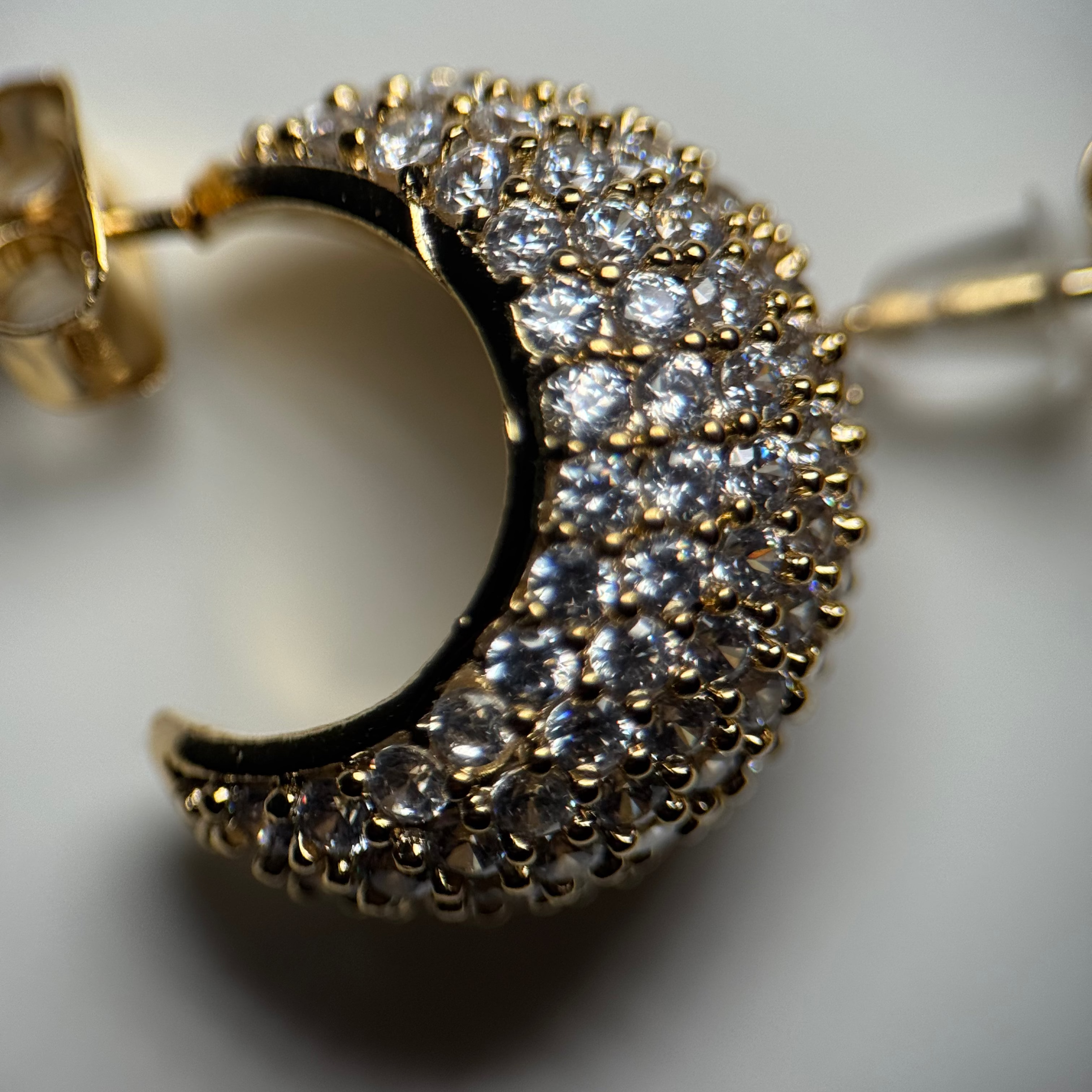 crystal moon earrings