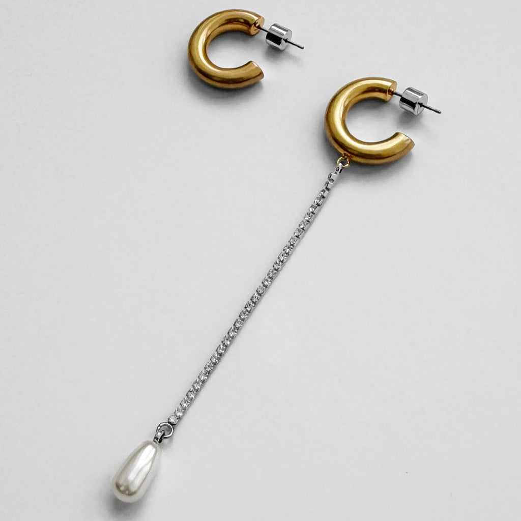 pearl earrings gold